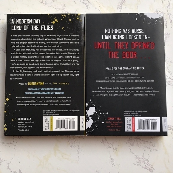 LEX THOMAS PAPERBACK QUARANTINE SET OF TWO BOOKs - Picture 4 of 5